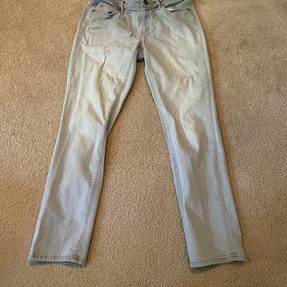 Ann Taylor LOFT Gray Straight Jeans Classic Style